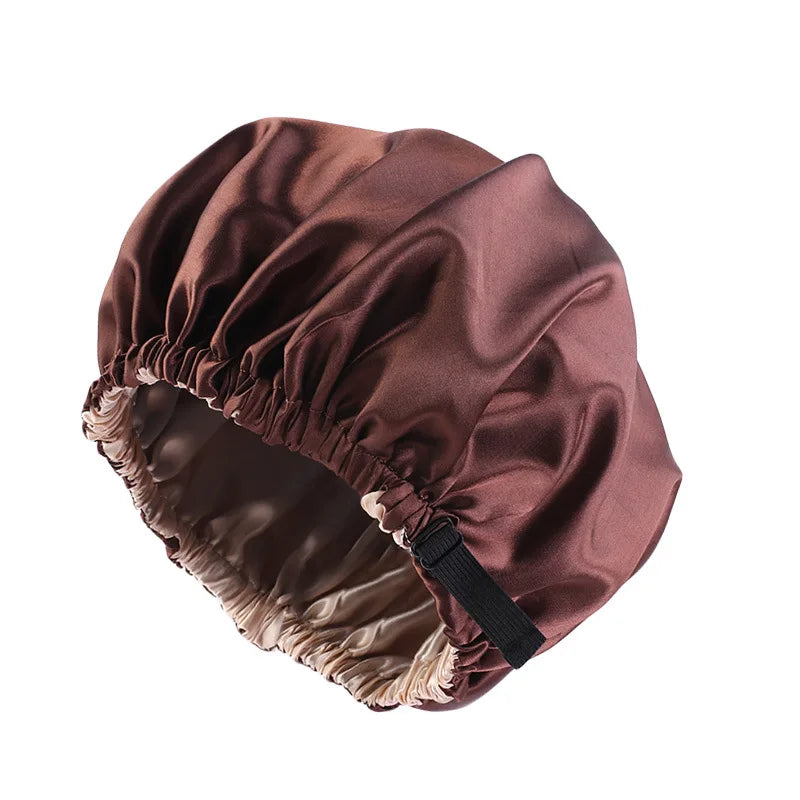 Adjustable Satin Bonnet for Sleeping