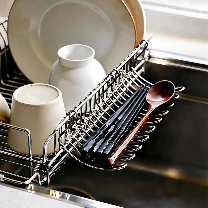 Expandable Stainless Steel Over-Sink Drain Rack