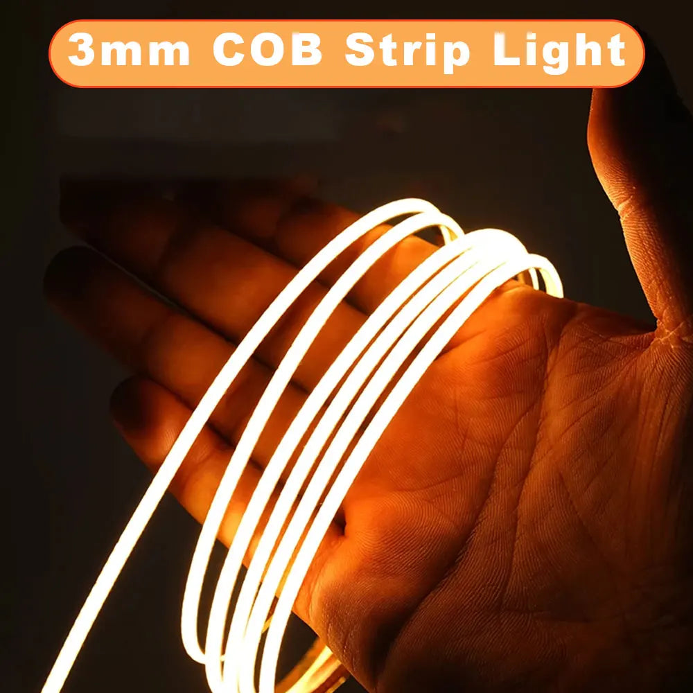 Flexible 3mm COB LED Strip Light