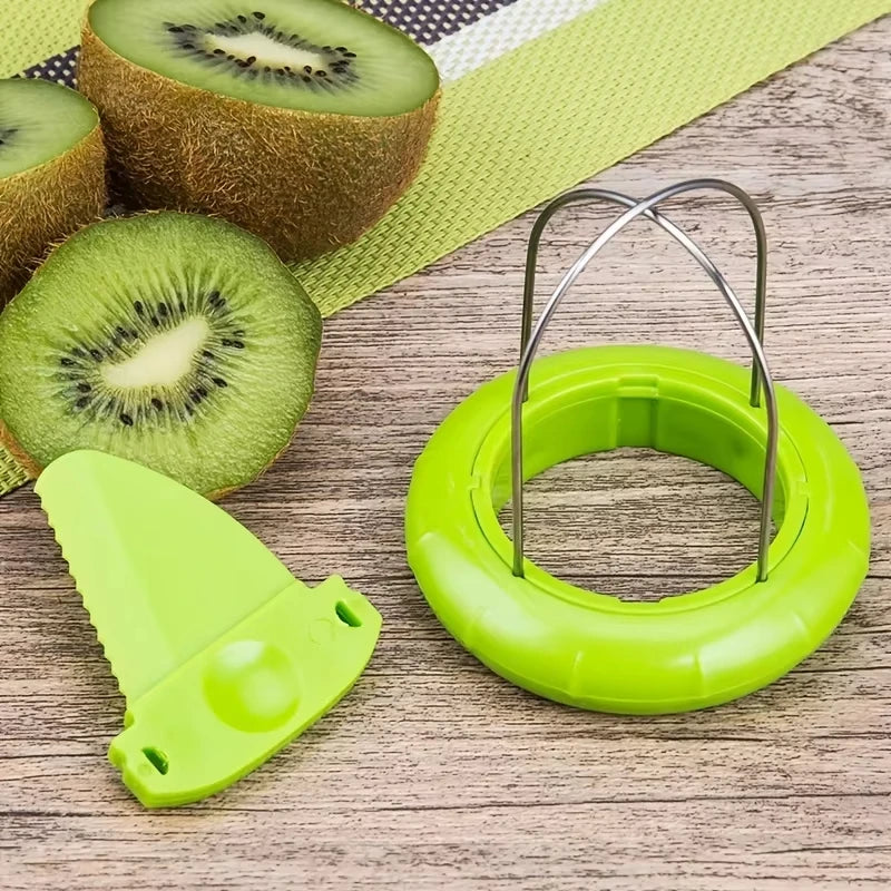 Fast Fruit Kiwi Cutter Peeler Slicer Kitchen Gadgets Stainless Steel Kiwi Peeling Tools Kitchen Creative Fruit Peeler
