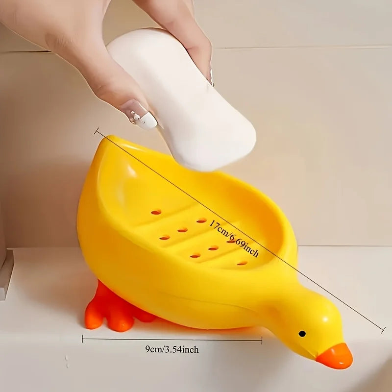 Duck-Shaped Self-Draining Soap Dish