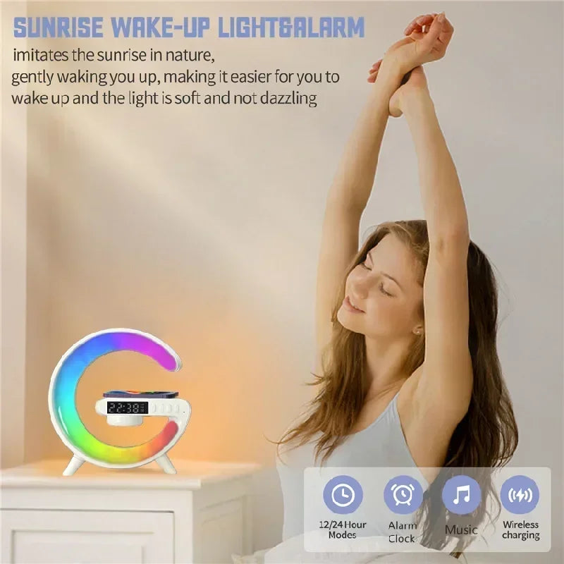 Wireless Charging Station with Alarm Clock