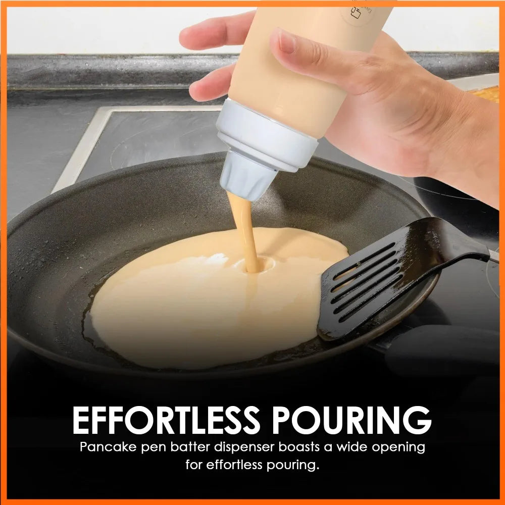 Waffles Dispenser 1000ML Batter Mixing Bottle Pancake Dispenser and Mixer Pancake Batter Shaker Bottle Cake Baking Cookie Tools