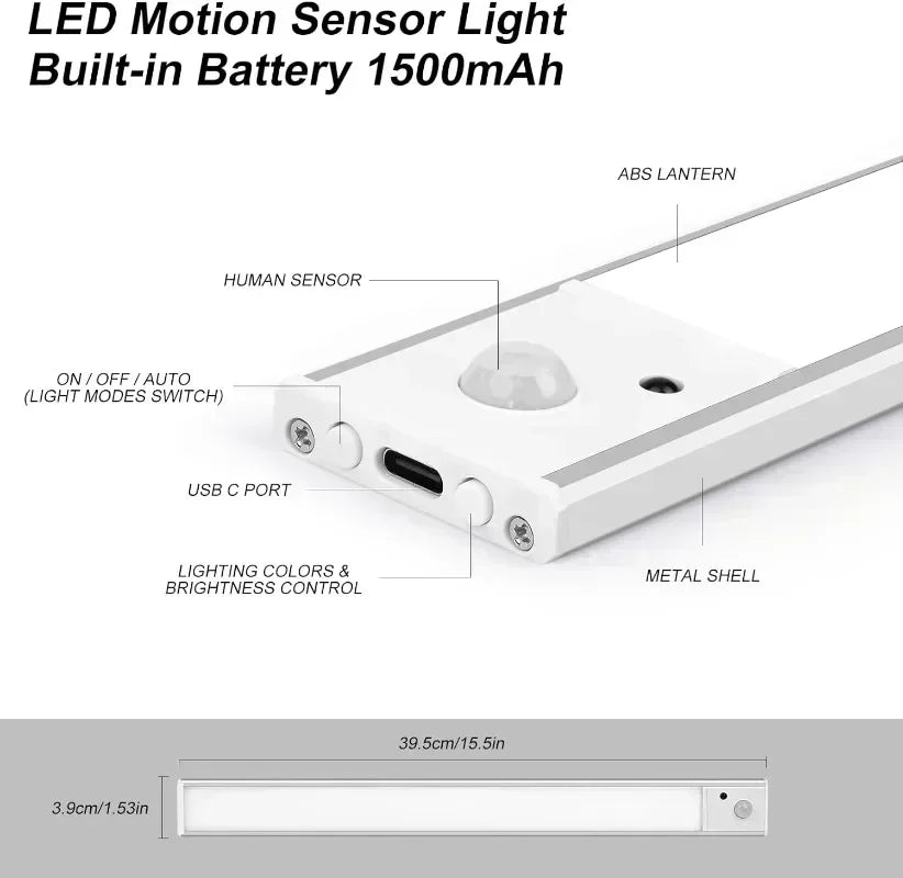 Rechargeable Motion Sensor Under-Cabinet Light
