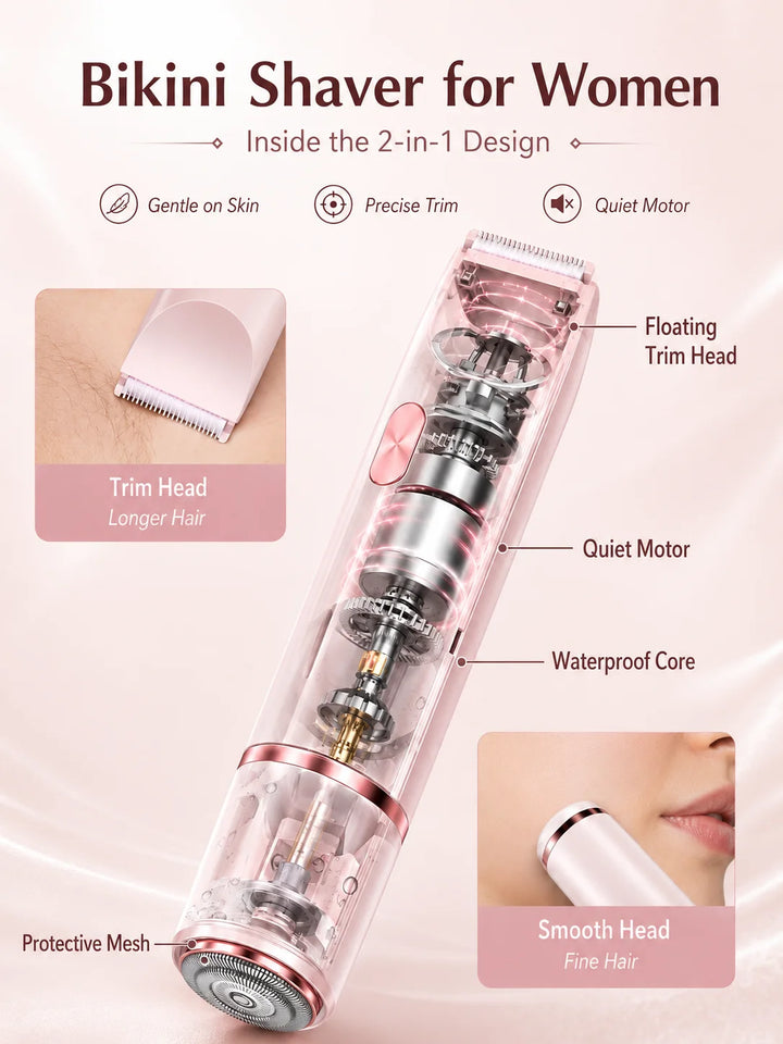 Rechargeable 2-in-1 Bikini and Underarm Trimmer