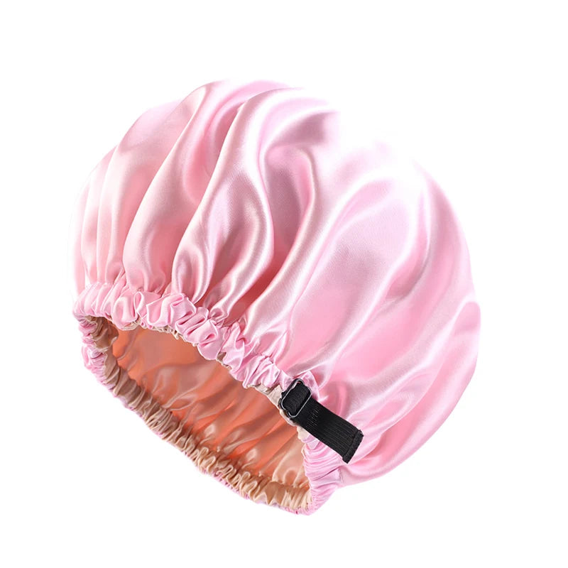 Adjustable Satin Bonnet for Sleeping