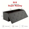 Folding Storage Ottoman Bench with Seat