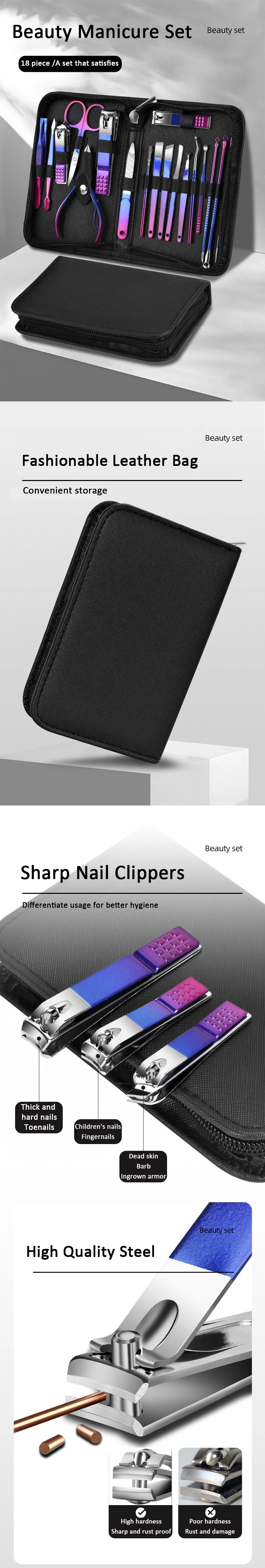 Stainless Steel Manicure and Pedicure Kit