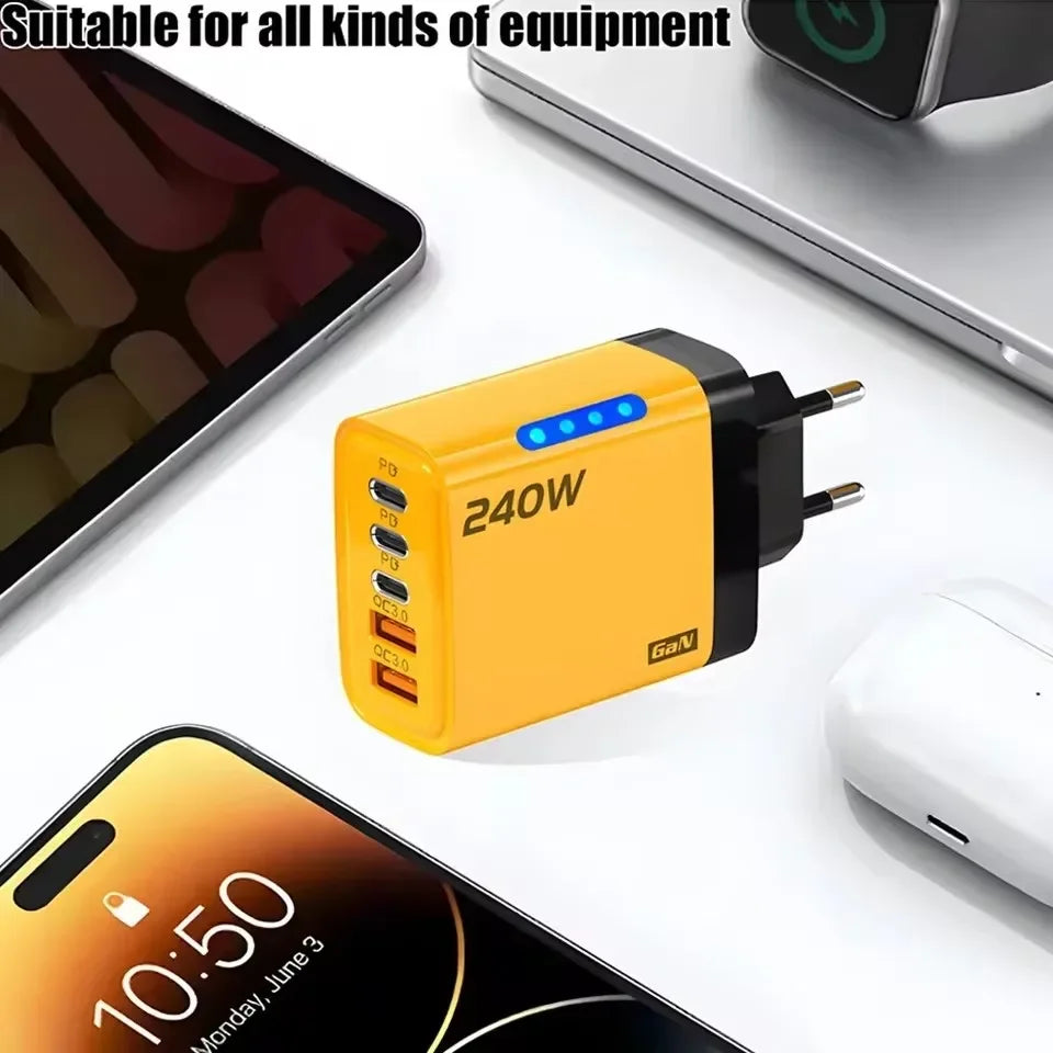 5-Port GaN Fast Wall Charger