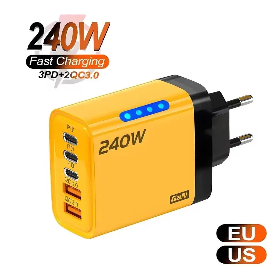 5-Port GaN Fast Wall Charger