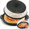 2 In 1 Microwave Splatter Coverwith Tray, Vented Collapsible Microwave Cover For Food, Vented Silicone Splatter Guard Lid - Vegetable Fruit Colander