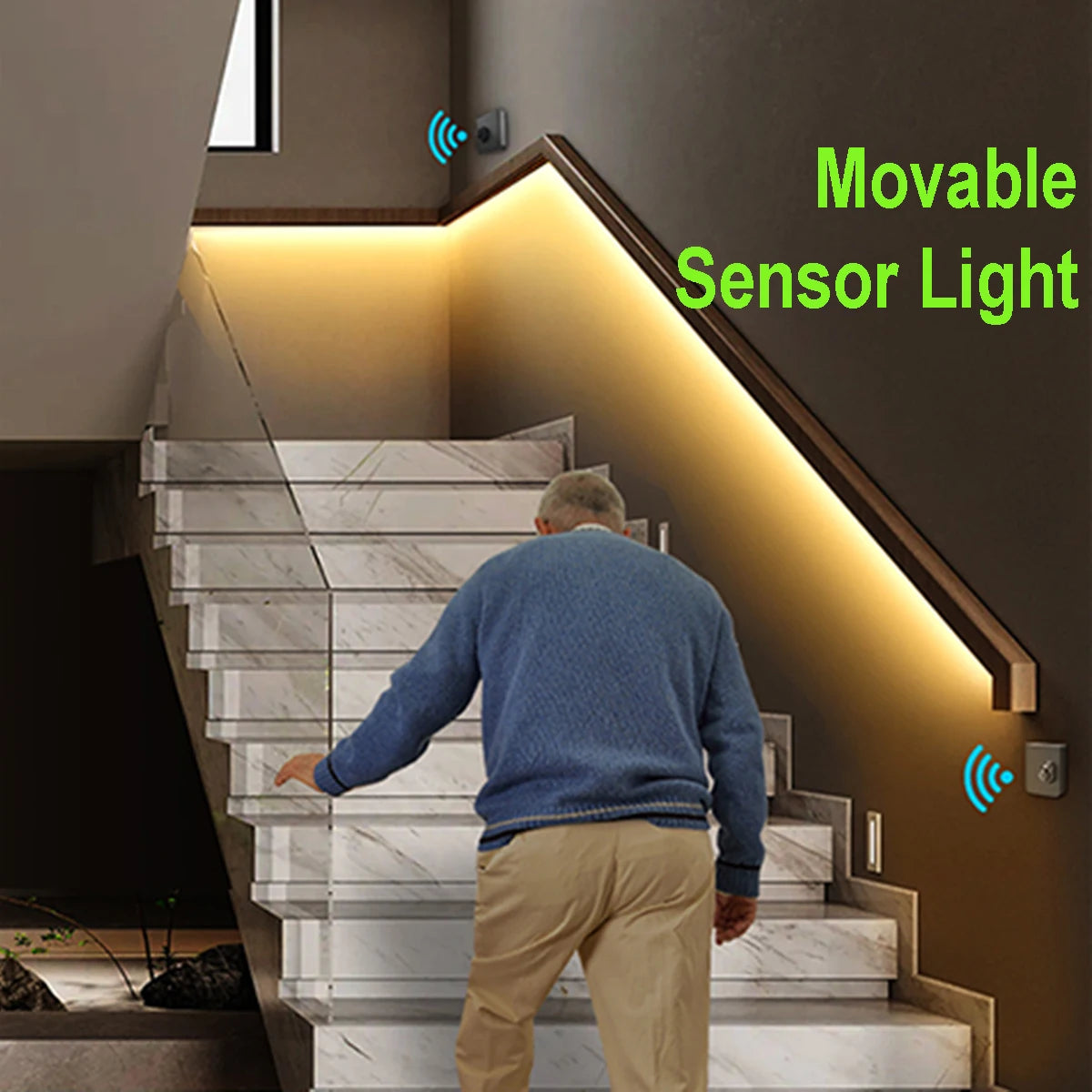 Flexible COB LED Strip with Wireless Motion Sensor