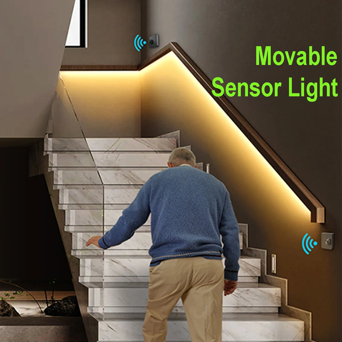 Flexible COB LED Strip with Wireless Motion Sensor