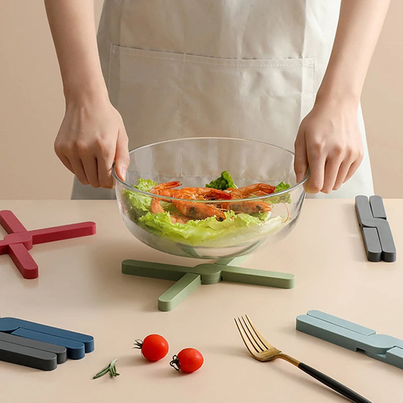 Foldable Silicone X-Shaped Trivet