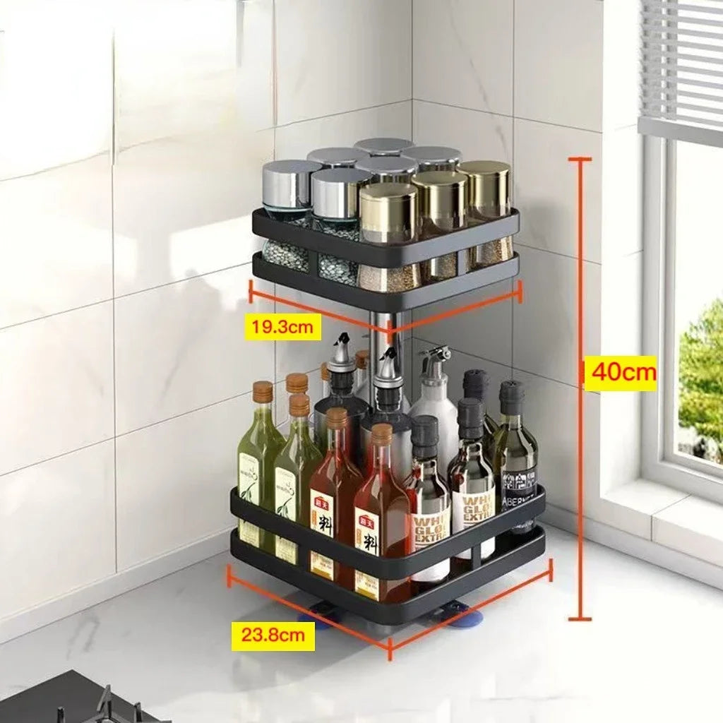 360° Rotating Countertop Storage Organizer