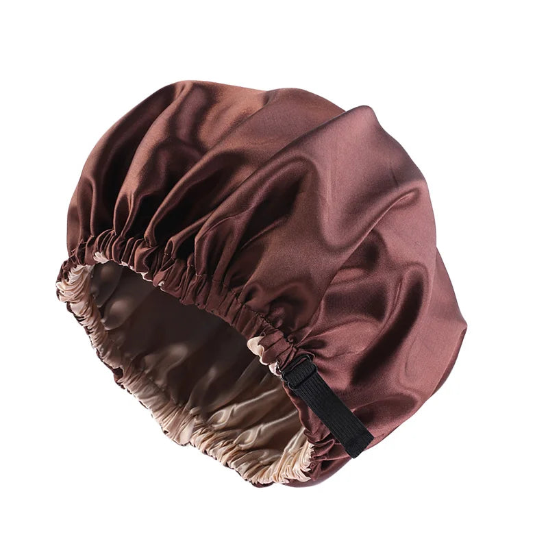 Adjustable Satin Bonnet for Sleeping