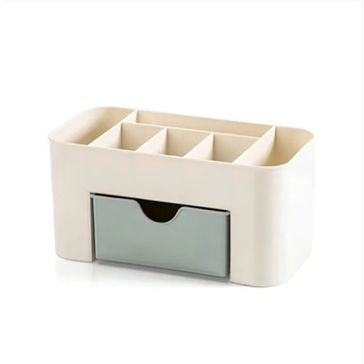 Makeup Organizer Storage Box With Drawer Cotton Swab Stick Storage Case Lipstick Organizer Brush Holder Makeup Acrylic Plastic