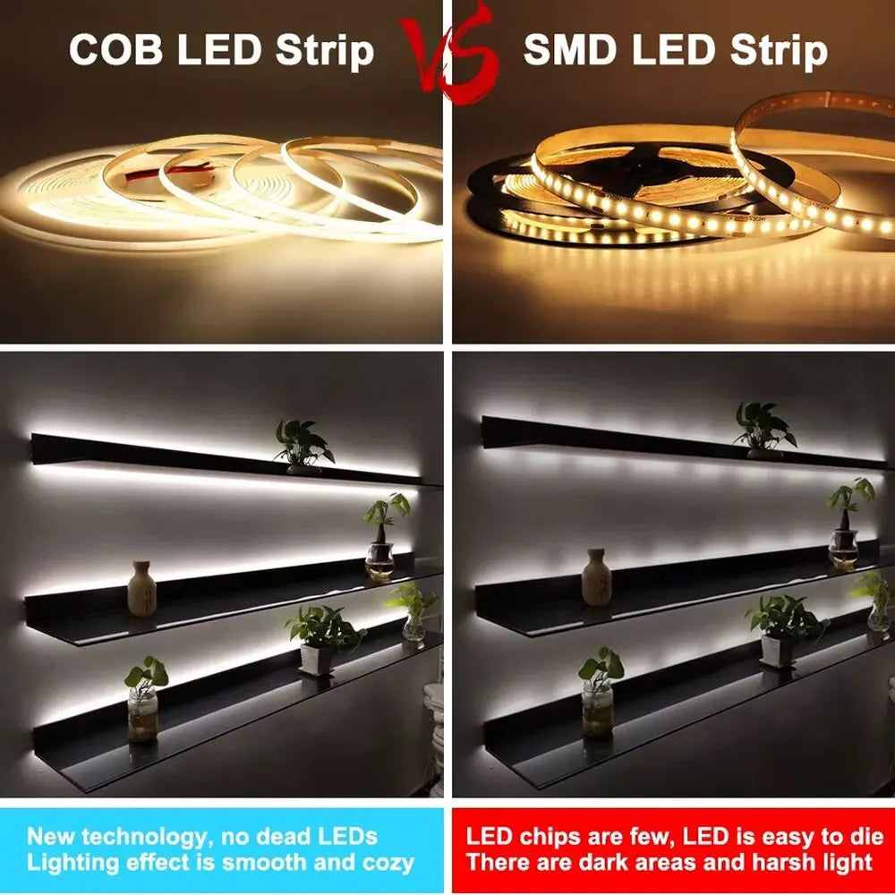 Flexible 3mm COB LED Strip Light