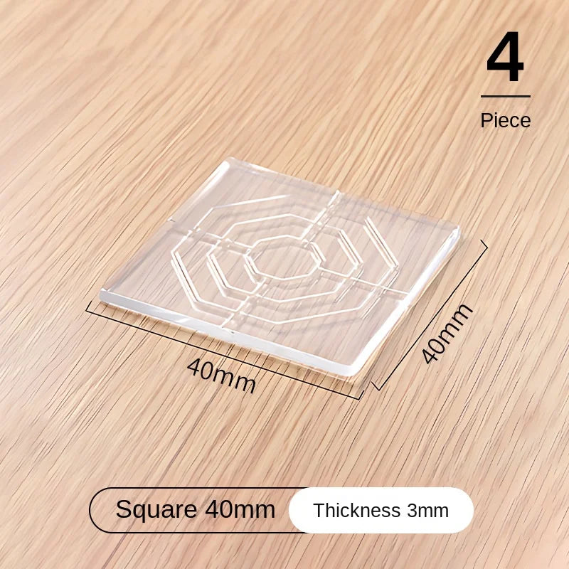 4-Piece Transparent Silicone Furniture Floor Protectors