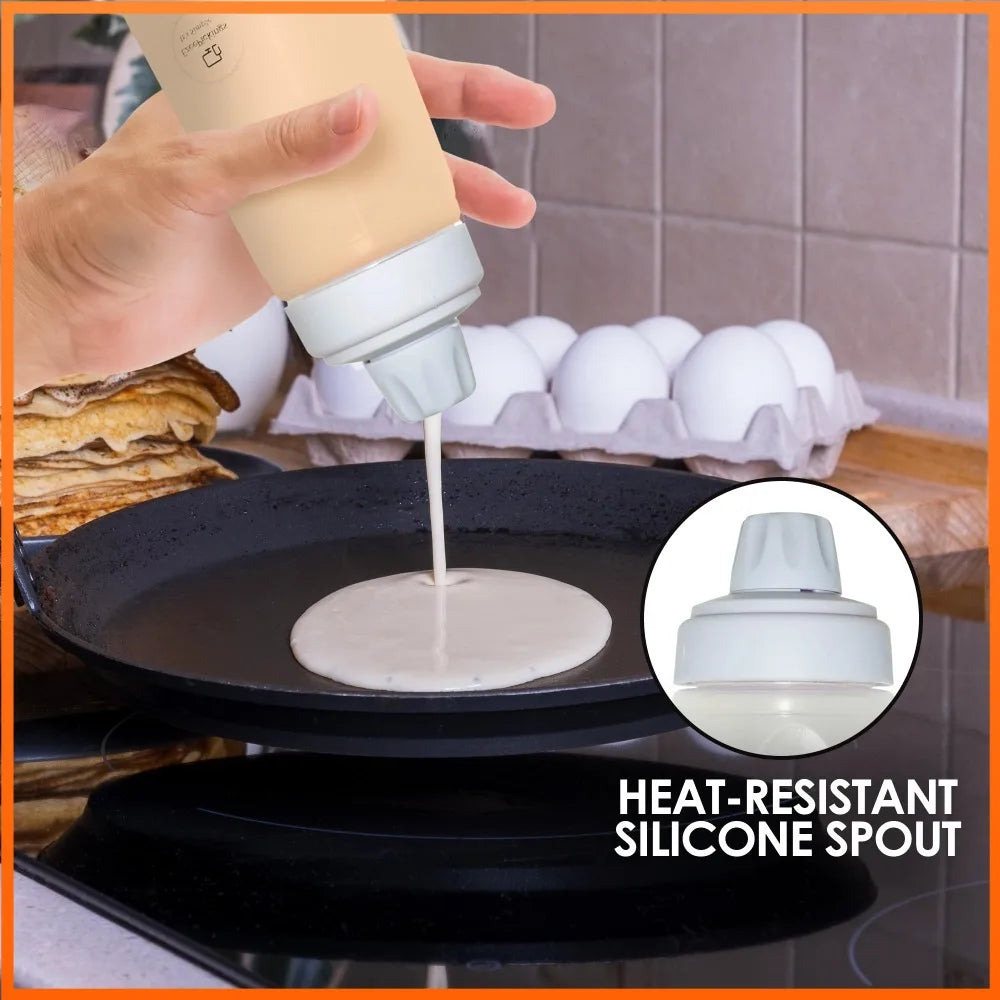 Waffles Dispenser 1000ML Batter Mixing Bottle Pancake Dispenser and Mixer Pancake Batter Shaker Bottle Cake Baking Cookie Tools