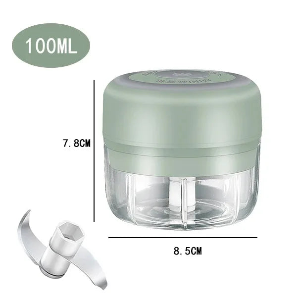 100ML/250ML Electric  Meat Mincer Garlic Chopper Rotate Garlic Press Crusher Vegetable Onion Cutter Kitchen Cooking Accessories