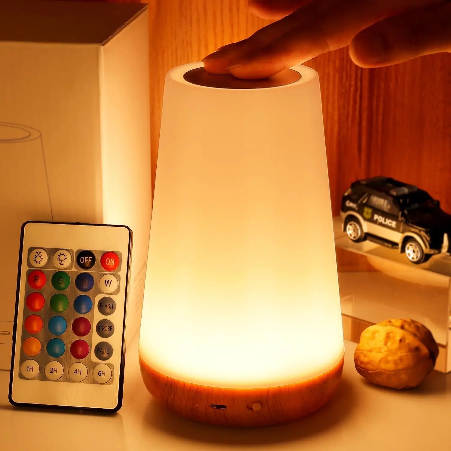 13-Color RGB Rechargeable Night Light with Remote