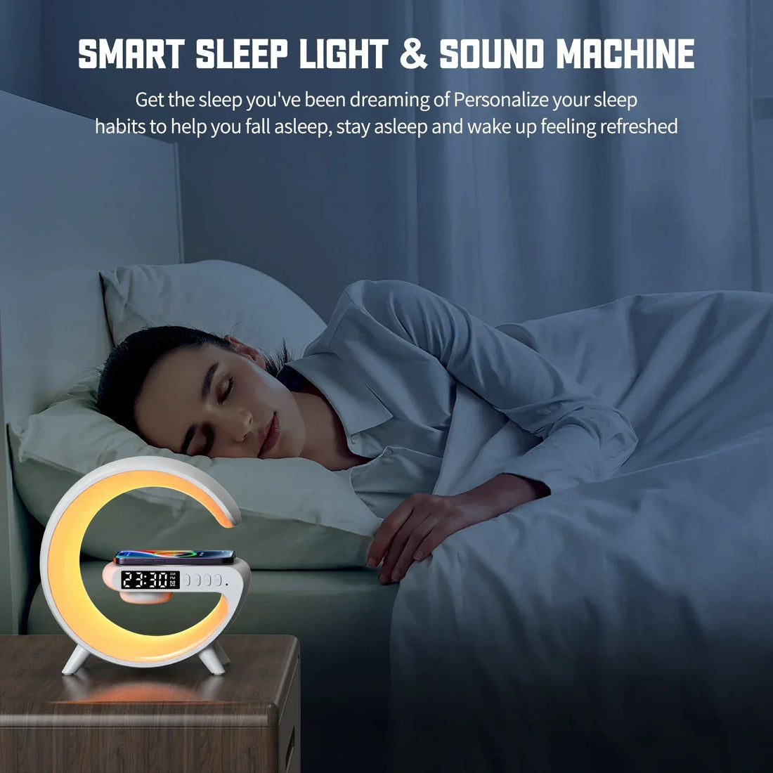 Wireless Charging Station with Alarm Clock