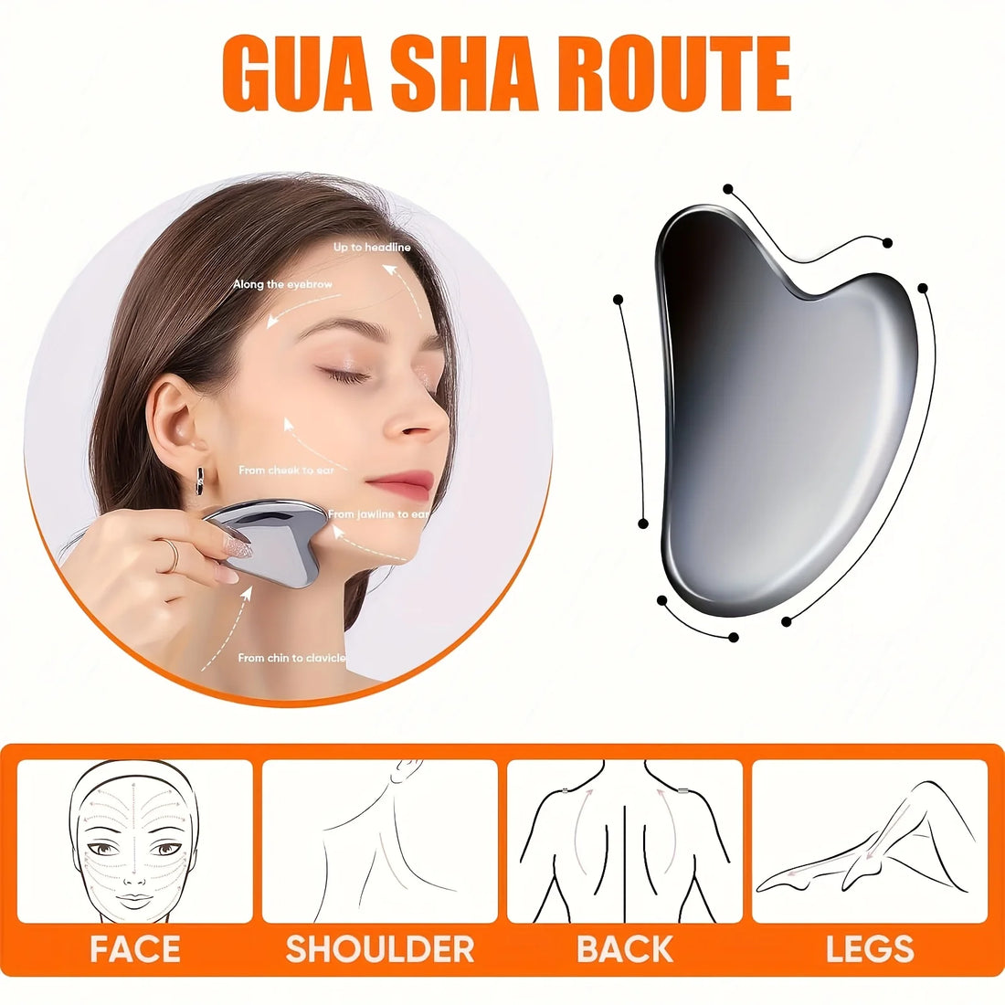 Stainless Steel Dolphin Gua Sha Tool