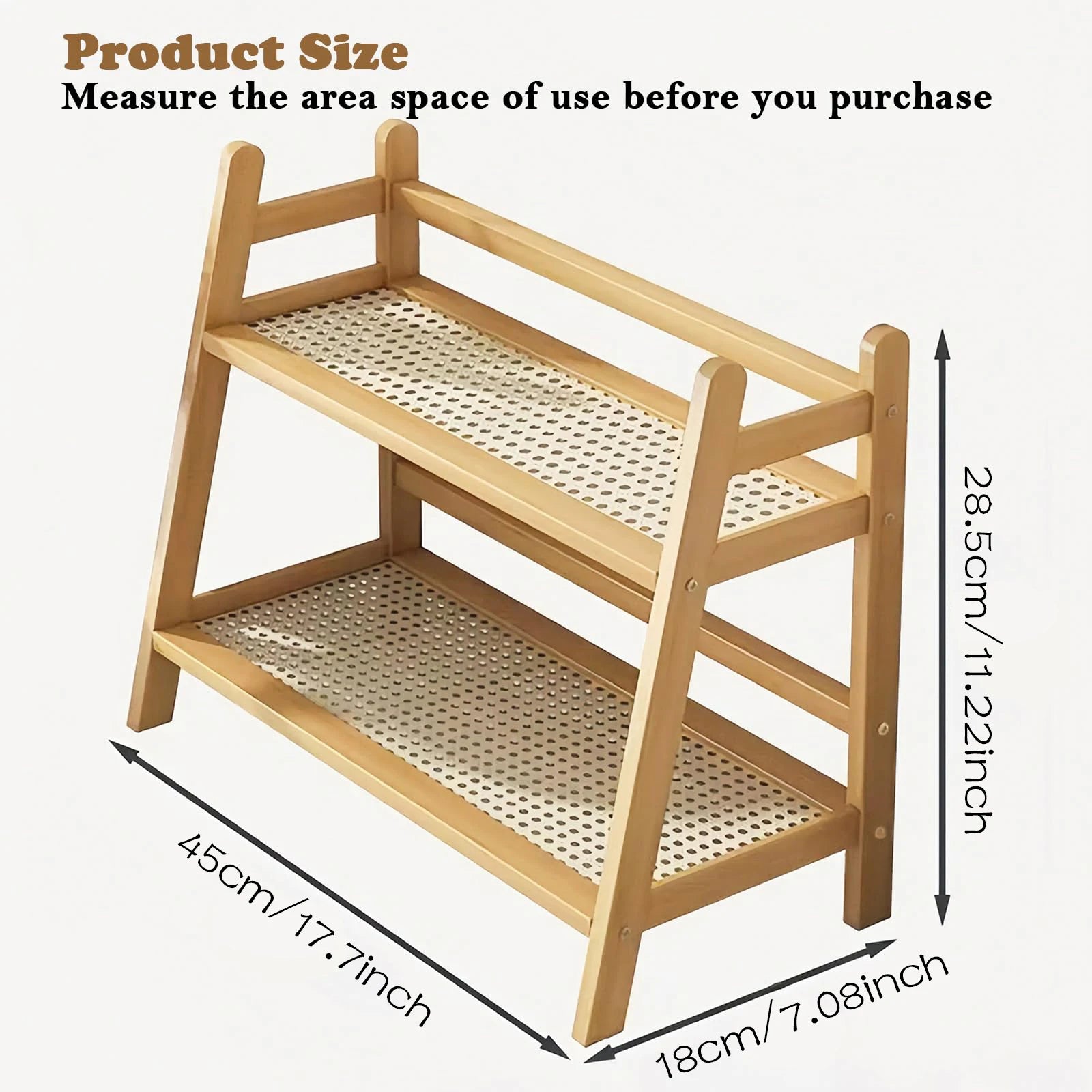 2-Tier Wicker-Look Coffee Station Organizer