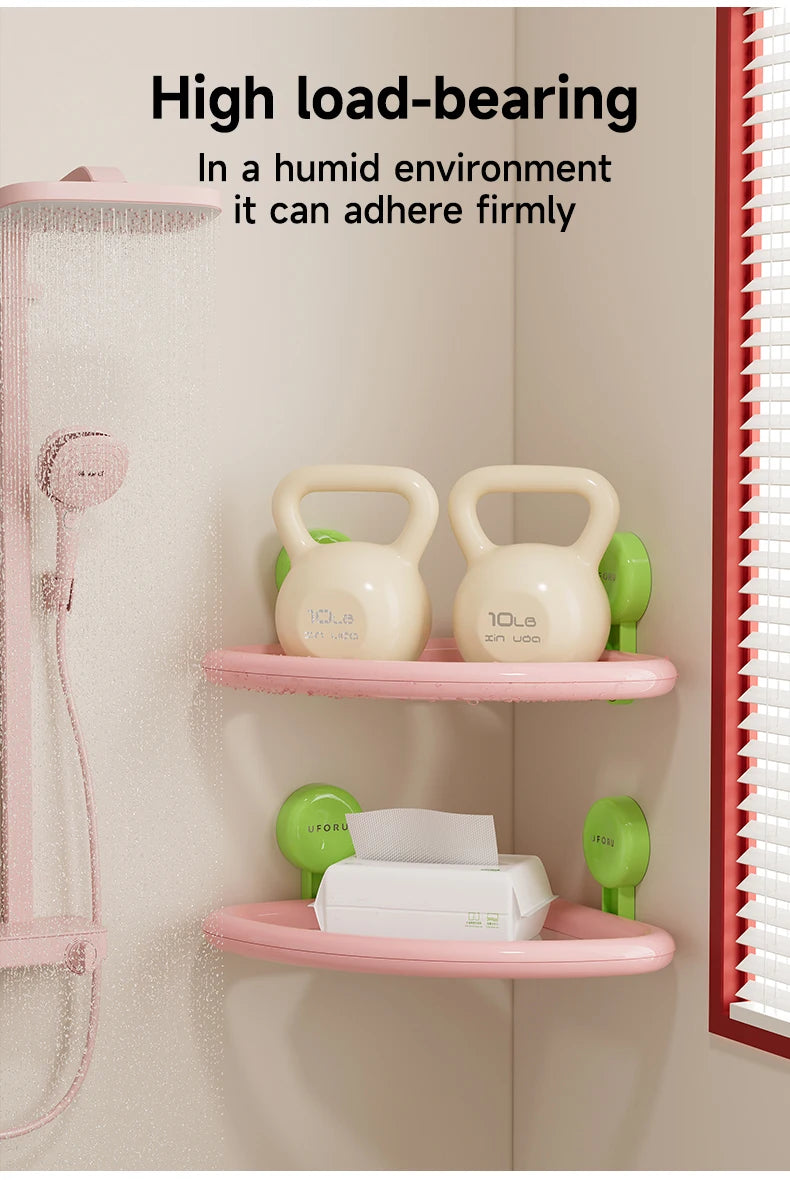 No-Drill Triangle Shower Storage Shelf