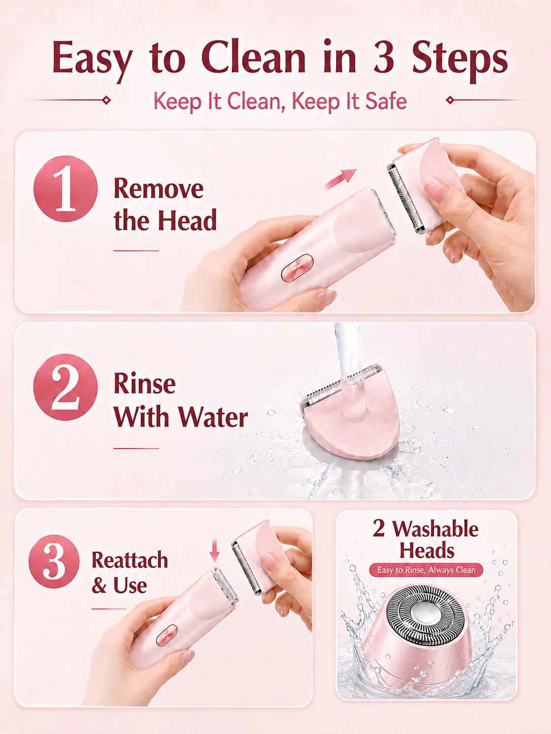Rechargeable 2-in-1 Bikini and Underarm Trimmer