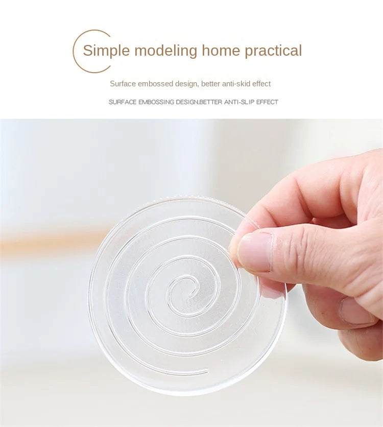 4-Piece Transparent Silicone Furniture Floor Protectors