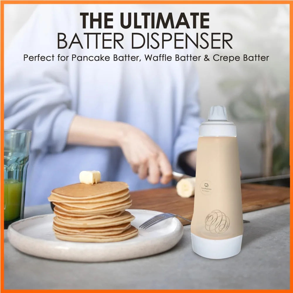 Waffles Dispenser 1000ML Batter Mixing Bottle Pancake Dispenser and Mixer Pancake Batter Shaker Bottle Cake Baking Cookie Tools