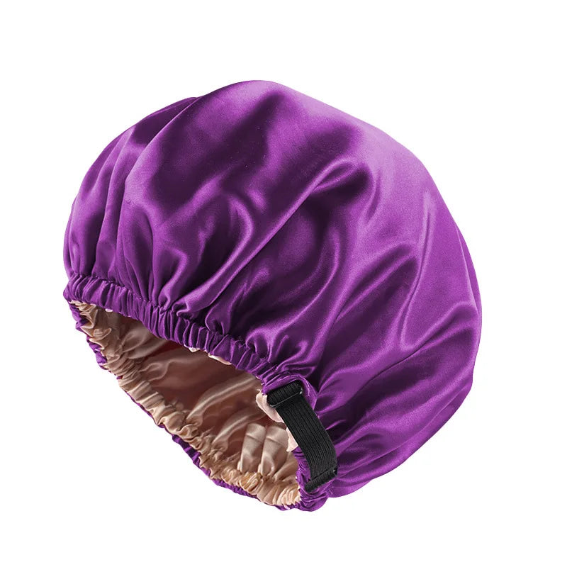 Adjustable Satin Bonnet for Sleeping