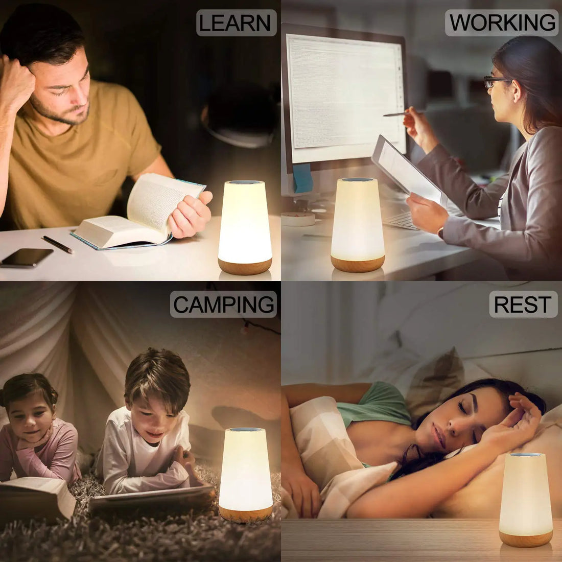 13-Color RGB Rechargeable Night Light with Remote