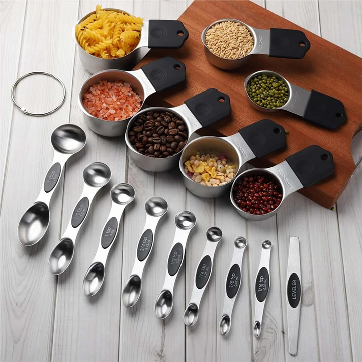 16-Piece Magnetic Stainless Steel Measuring Set