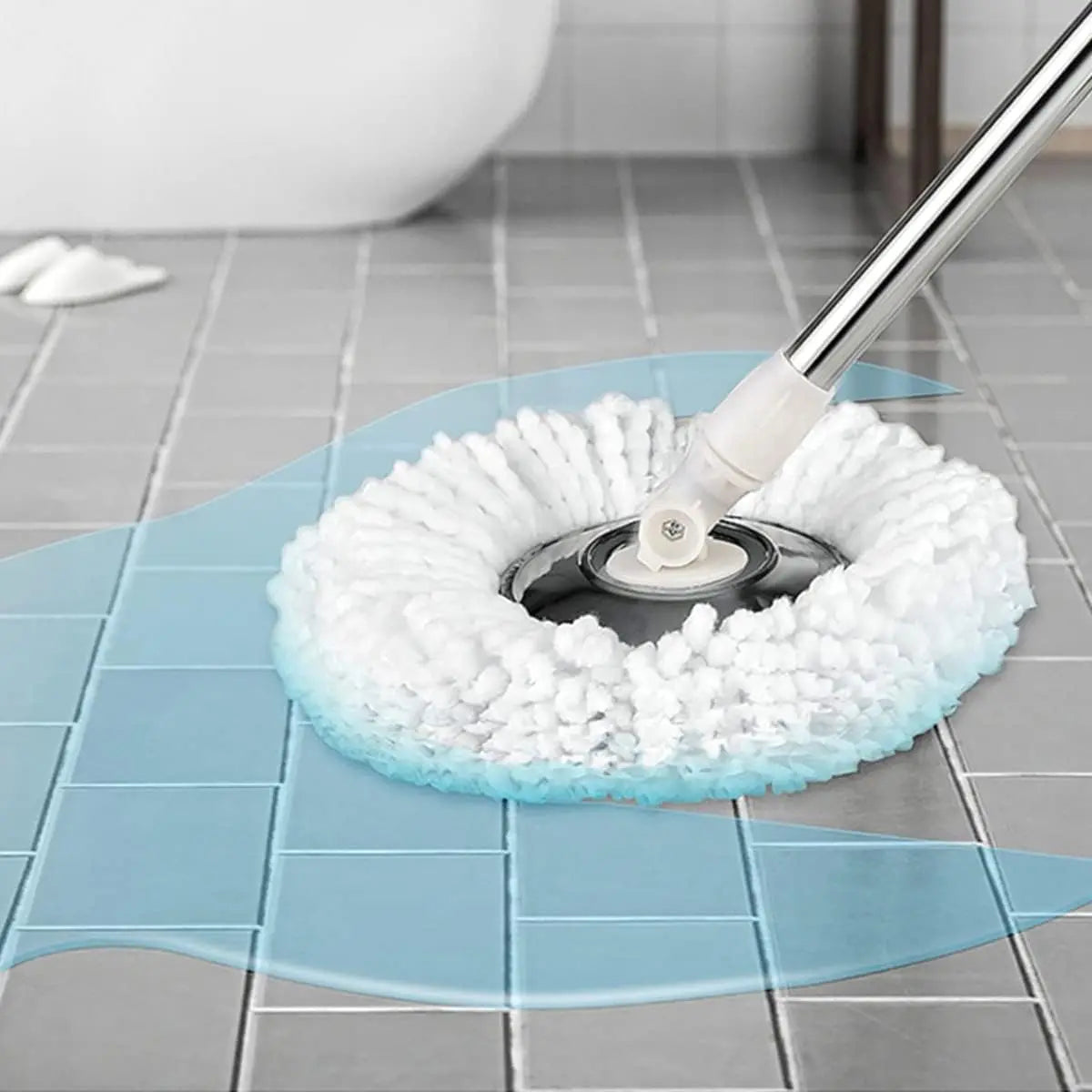 Spin Mop and Bucket Set Replacement Round Heads, 4/8 Pieces Microfiber Refill for Choose, Dual Use of Dry and Wet