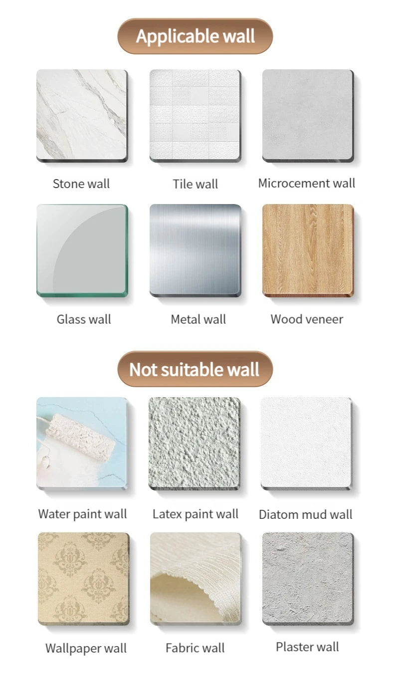 No-Drill Aluminum Bathroom Shower Shelf