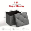 Folding Storage Ottoman Bench with Seat