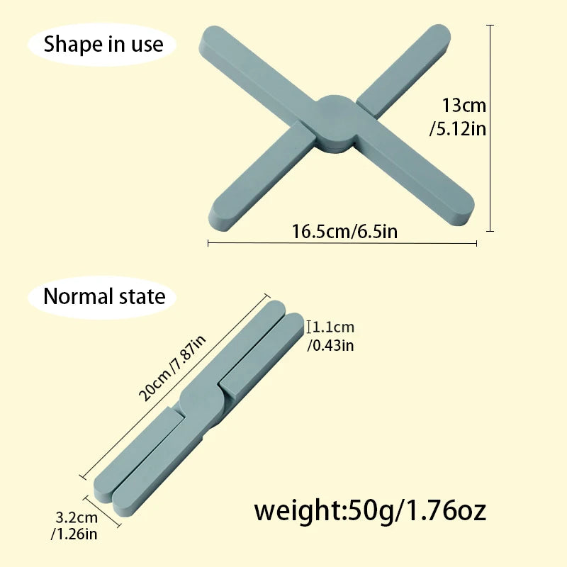 Foldable Silicone X-Shaped Trivet