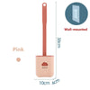 Flat-Head Silicone Toilet Brush with Holder