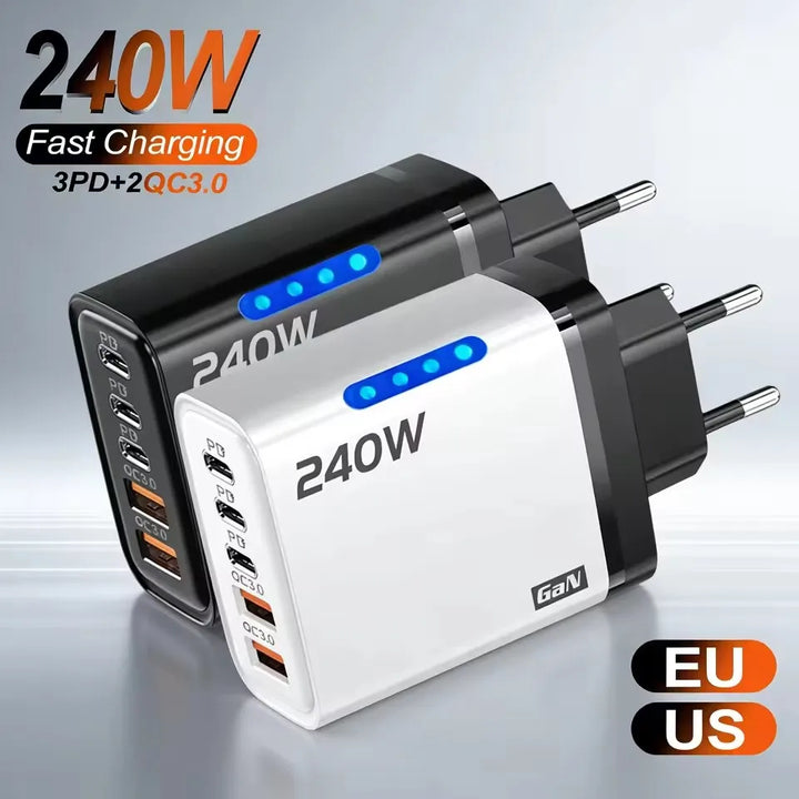 5-Port GaN Fast Wall Charger